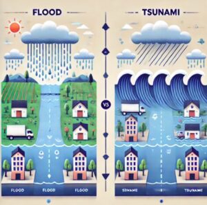 洪水と津波