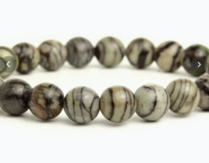 ゼブラジャスパー8mm シンプルブレスレット