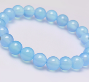 シーブルーカルセドニー8mm シンプルブレスレット