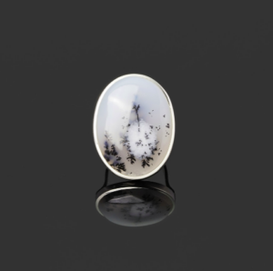 Merlinite silver ring