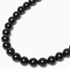 ジェット8mm シンプルネックレス