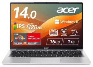 Acer Swift Lite 14 実機級レビュー｜Ryzen 5・16GB・1TB搭載で1.24kg 