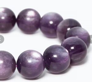 パープルマイカ14mm シンプルブレスレット
